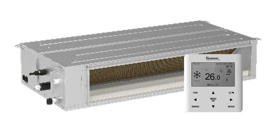 Braemar single-phase ducted reverse cycle indoor unit with controller