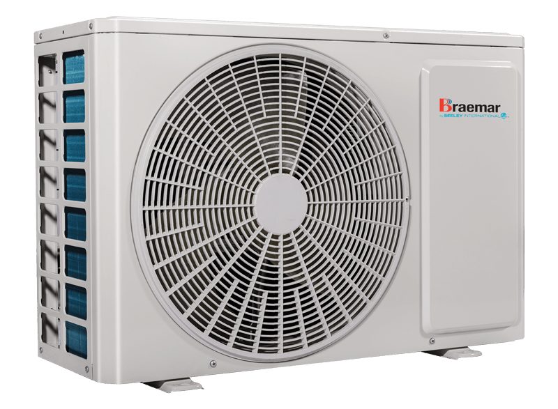 Braemar outdoor split system condenser unit installed beside a Melbourne home