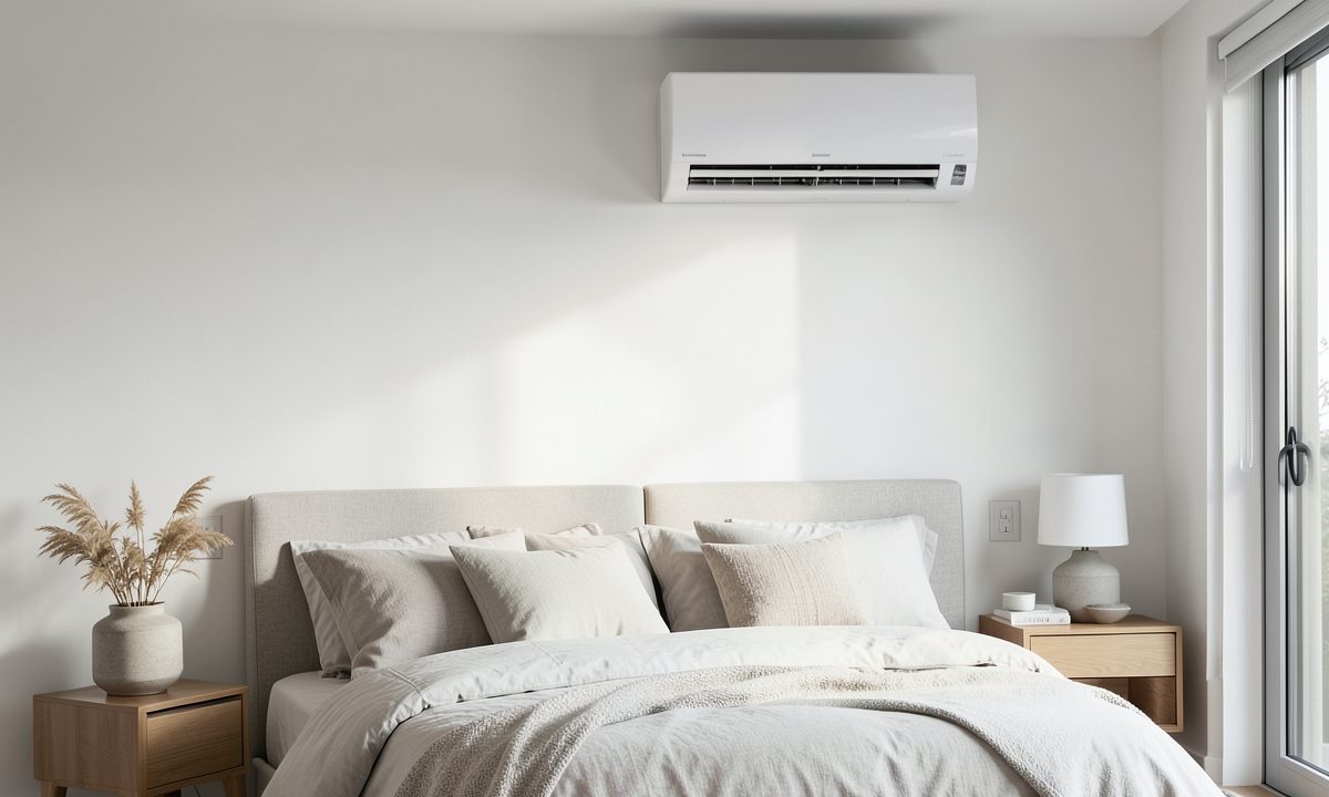 Quiet Daikin split system installed in a Melbourne bedroom