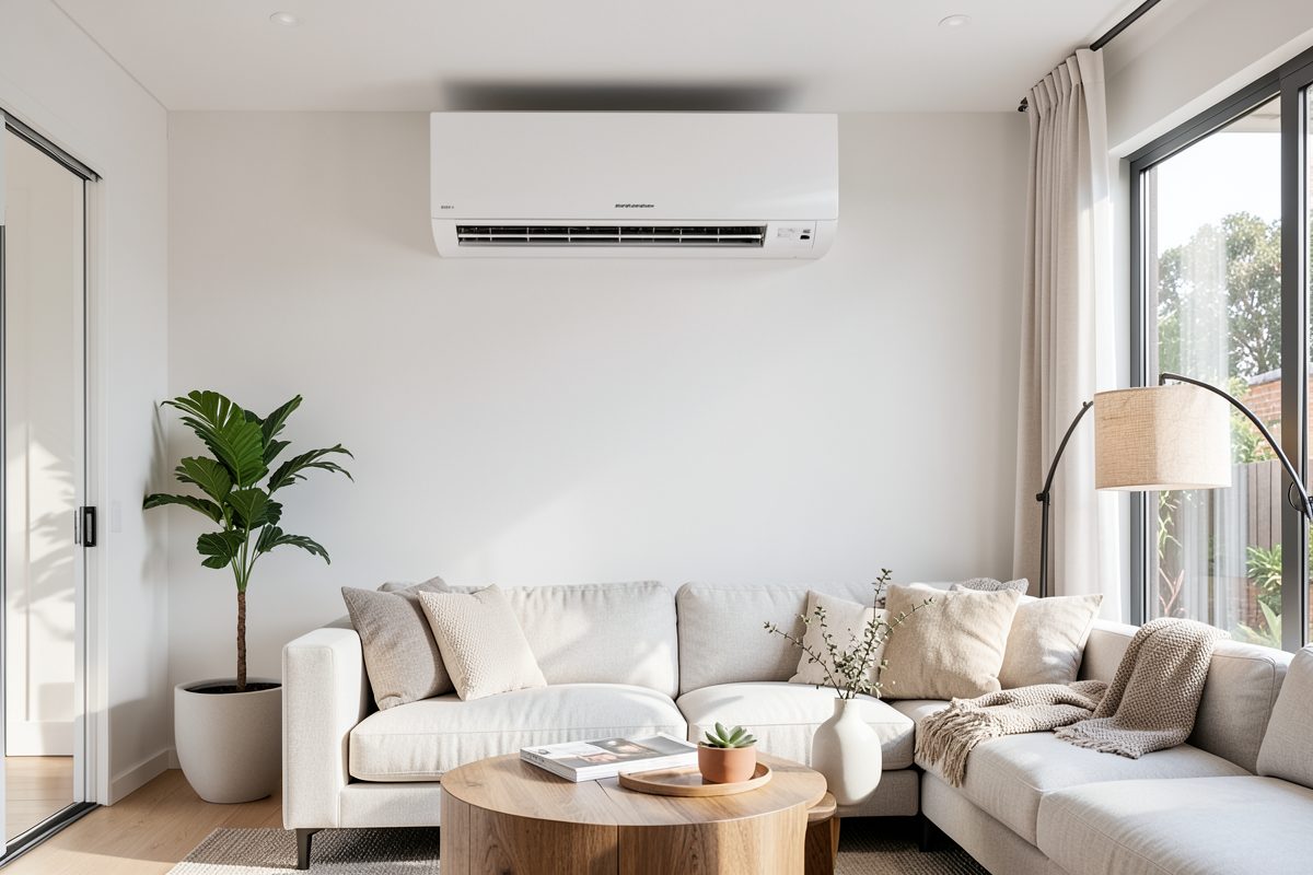 Daikin multi split wall-mounted indoor head in a quiet Melbourne bedroom