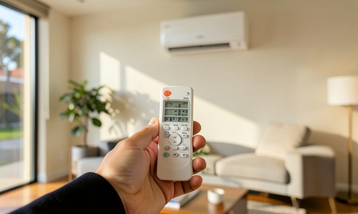 Multi split indoor head with independent room control in a Melbourne home