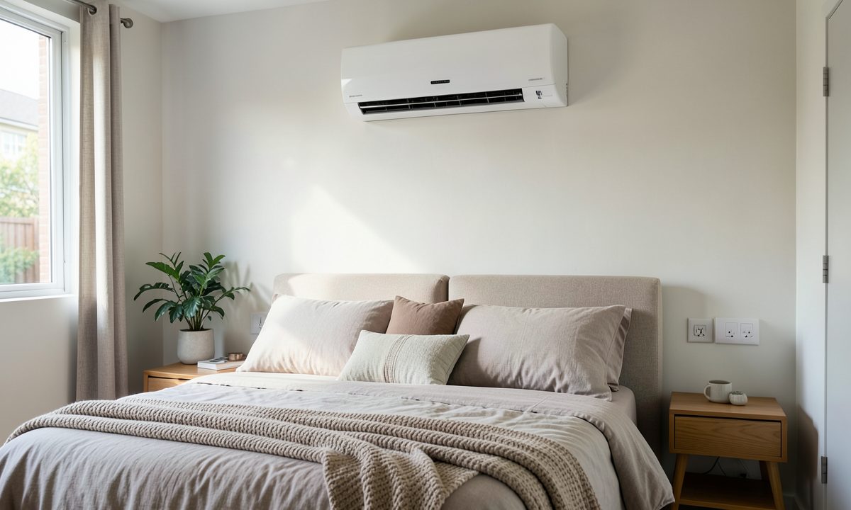 Quiet multi split indoor head installed in a Melbourne bedroom