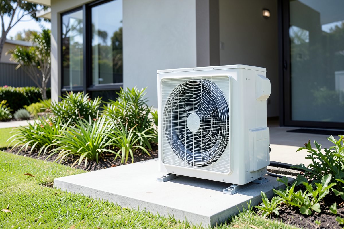 Rinnai inverter multi split outdoor unit installed beside a Melbourne home